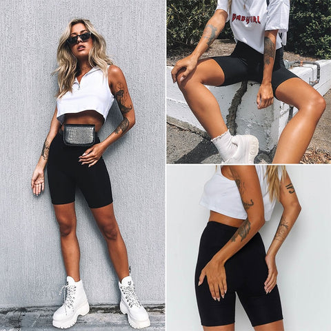 Women's Casual High Waist Fashion Biker Shorts